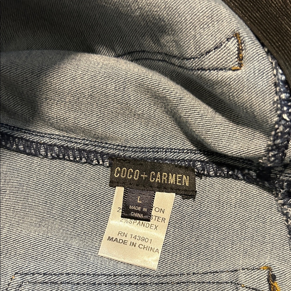 NWT Coco + Carmen Blue Denim Midi Skirt - Picture 5 of 9